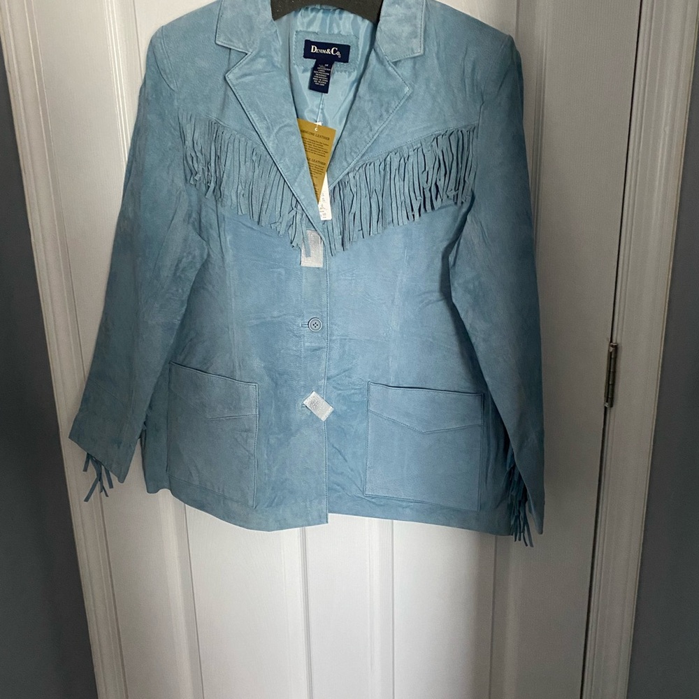 Brushed leather jacket